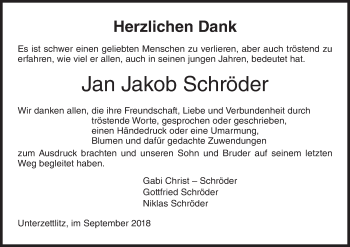 Anzeige von Jan Jakob Schröder von MGO