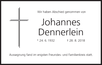 Anzeige von Johannes Dennerlein von MGO