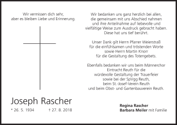 Anzeige von Joseph Rascher von MGO
