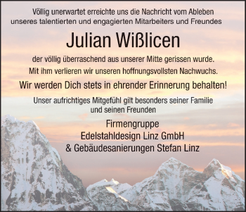 Anzeige von Julian Wißlicen von MGO