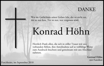 Anzeige von Konrad Höhn von MGO