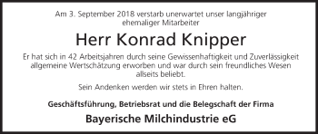 Anzeige von Konrad Knipper von MGO
