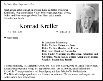 Anzeige von Konrad Kreller von MGO