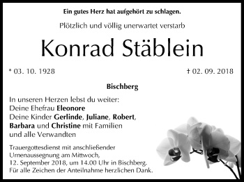 Anzeige von Konrad Stäblein von MGO