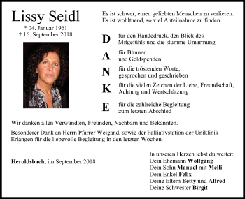 Anzeige von Lissy Seidl von MGO