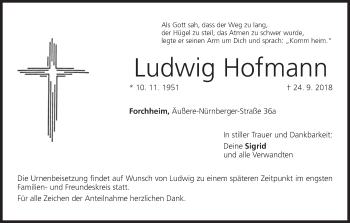 Anzeige von Ludwig Hofmann von MGO