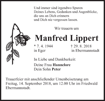 Anzeige von Manfred Lippert von MGO