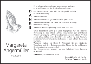 Anzeige von Margareta Angermüller von MGO