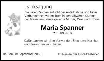 Anzeige von Maria Spanner von MGO