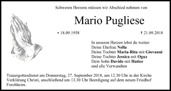 Anzeige von Mario Pugliese von MGO