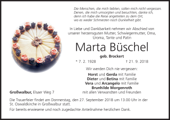 Anzeige von Marta Büschel von MGO