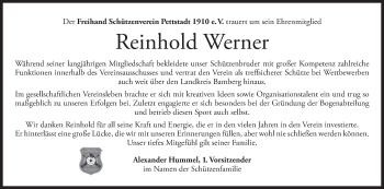 Anzeige von Reinhold Werner von MGO