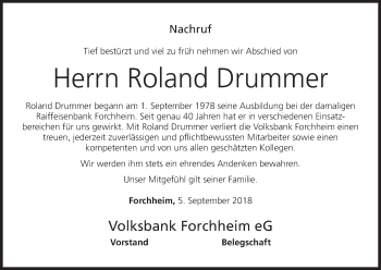 Anzeige von Roland Drummer von MGO