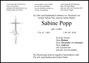 Anzeige von Sabine Popp von MGO