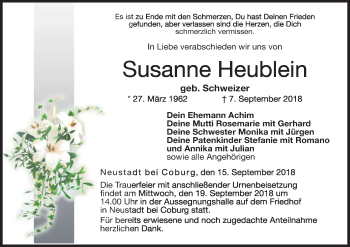 Anzeige von Susanne Heublein von MGO