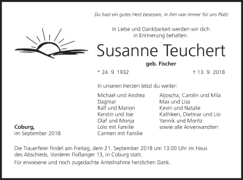 Anzeige von Susanne Teuchert von MGO