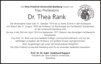 Anzeige von Thea Rank von MGO