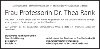 Anzeige von Thea Rank von MGO