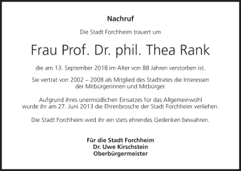 Anzeige von Thea Rank von MGO