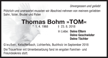 Anzeige von Thomas Bohm von MGO