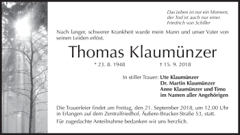Anzeige von Thomas Klaumünzer von MGO