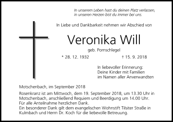 Anzeige von Veronika Will von MGO