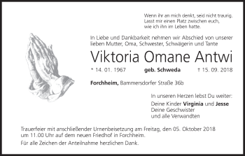 Anzeige von Viktoria Omane Antwi von MGO