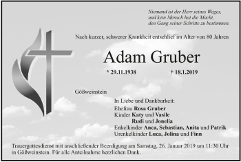 Anzeige von Adam Gruber von MGO