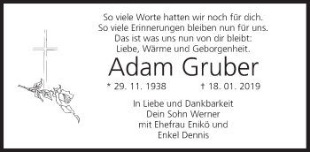Anzeige von Adam Gruber von MGO