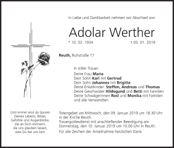 Anzeige von Adolar Werther von MGO