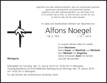 Anzeige von Alfons Noegel von MGO