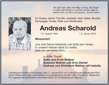 Anzeige von Andreas Scharold von MGO