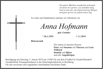 Anzeige von Anna Hofmann von MGO