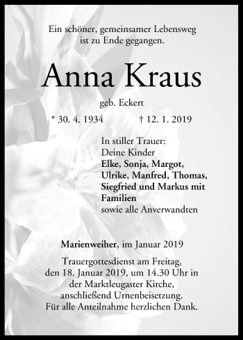 Anzeige von Anna Kraus von MGO