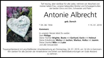 Anzeige von Antonie Albrecht von MGO