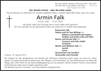 Anzeige von Armin Falk von MGO