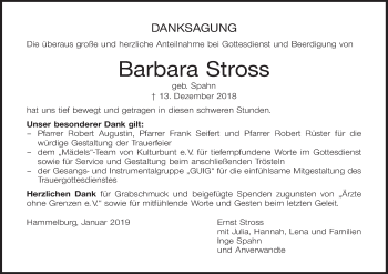 Anzeige von Barbara Stross von MGO