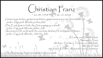 Anzeige von Christian Franz von MGO