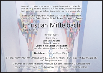 Anzeige von Christian Mittelbach von MGO