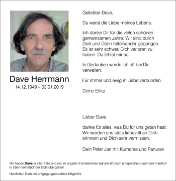 Anzeige von Dave Herrmann von MGO