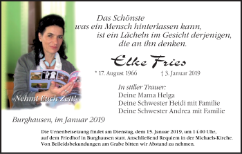 Anzeige von Elke Fries von MGO