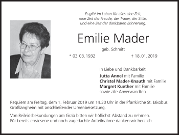 Anzeige von Emilie Mader von MGO