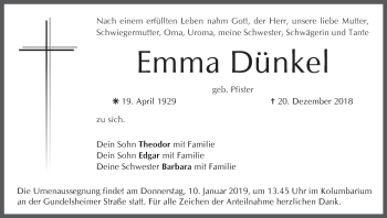 Anzeige von Emma Dünkel von MGO