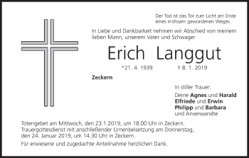 Anzeige von Erich Langgut von MGO