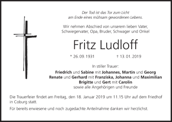 Anzeige von Fritz Ludloff von MGO