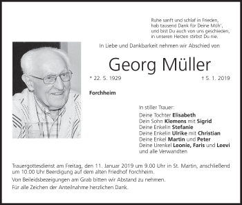 Anzeige von Georg Müller von MGO