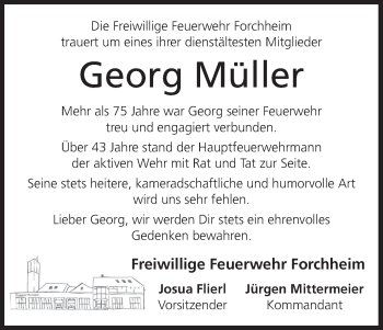 Anzeige von Georg Müller von MGO
