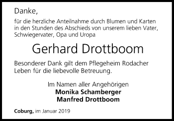 Anzeige von Gerhard Drottboom von MGO