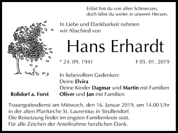 Anzeige von Hans Erhardt von MGO