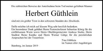 Anzeige von Herbert Güthlein von MGO